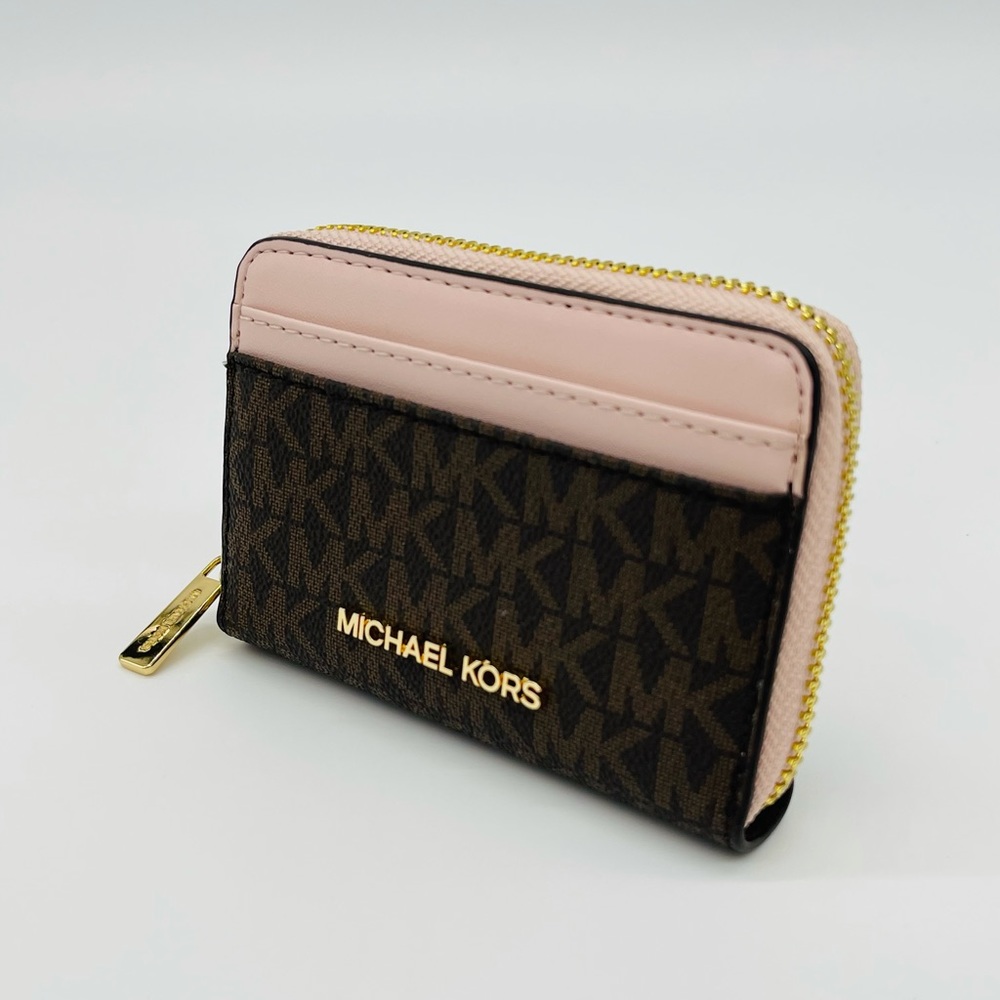 Michael Kors Medium ZA Card Case Wallet Powder Blush Multi - Picture 4 of 9